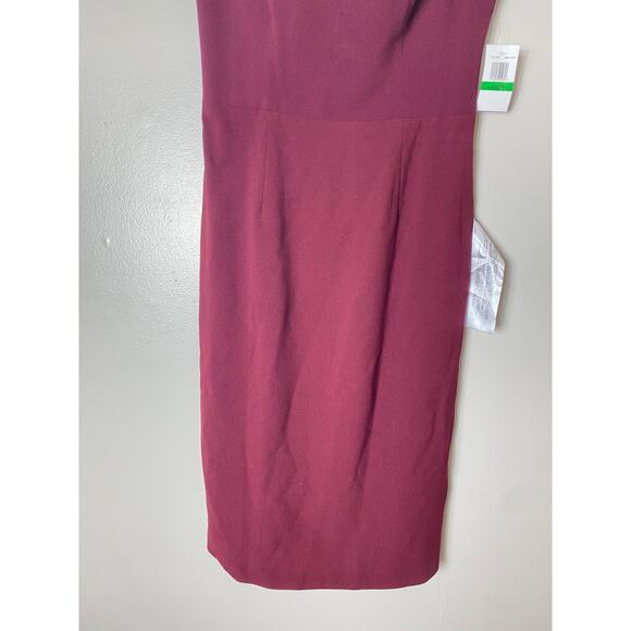 DRESS THE POPULATION DRESS BURGUNDY FALL WEDDING GUEST SHORT COCKTAIL FESTIVE - Picture 11 of 16